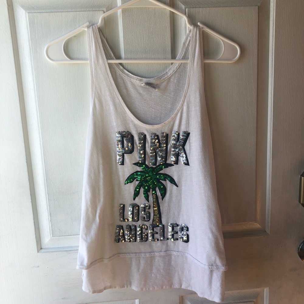 PINK Victoria’s Secret sequined Los Angeles tank